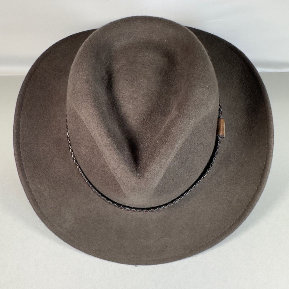 COV-VER Cowboy Hat Medium 100% Waterproof Wool Brown Western Handmade